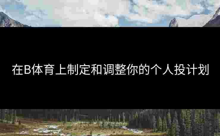 在B体育上制定和调整你的个人投计划