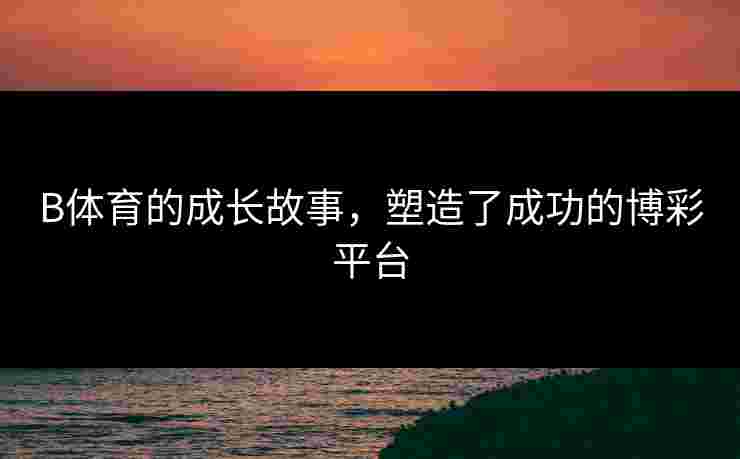 B体育的成长故事，塑造了成功的博彩平台
